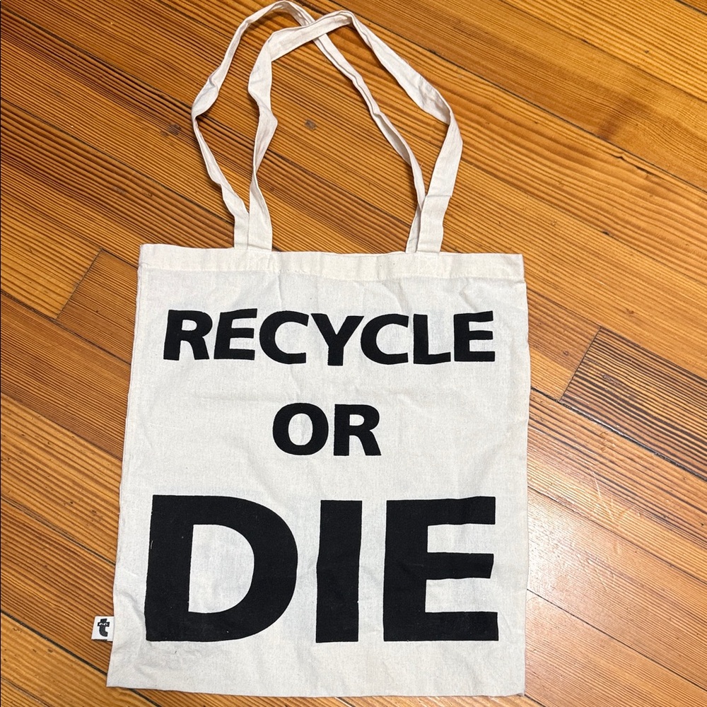 Sustainable Statement Tote - Black and Cream